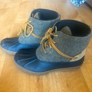 Wool Sperry duck boots